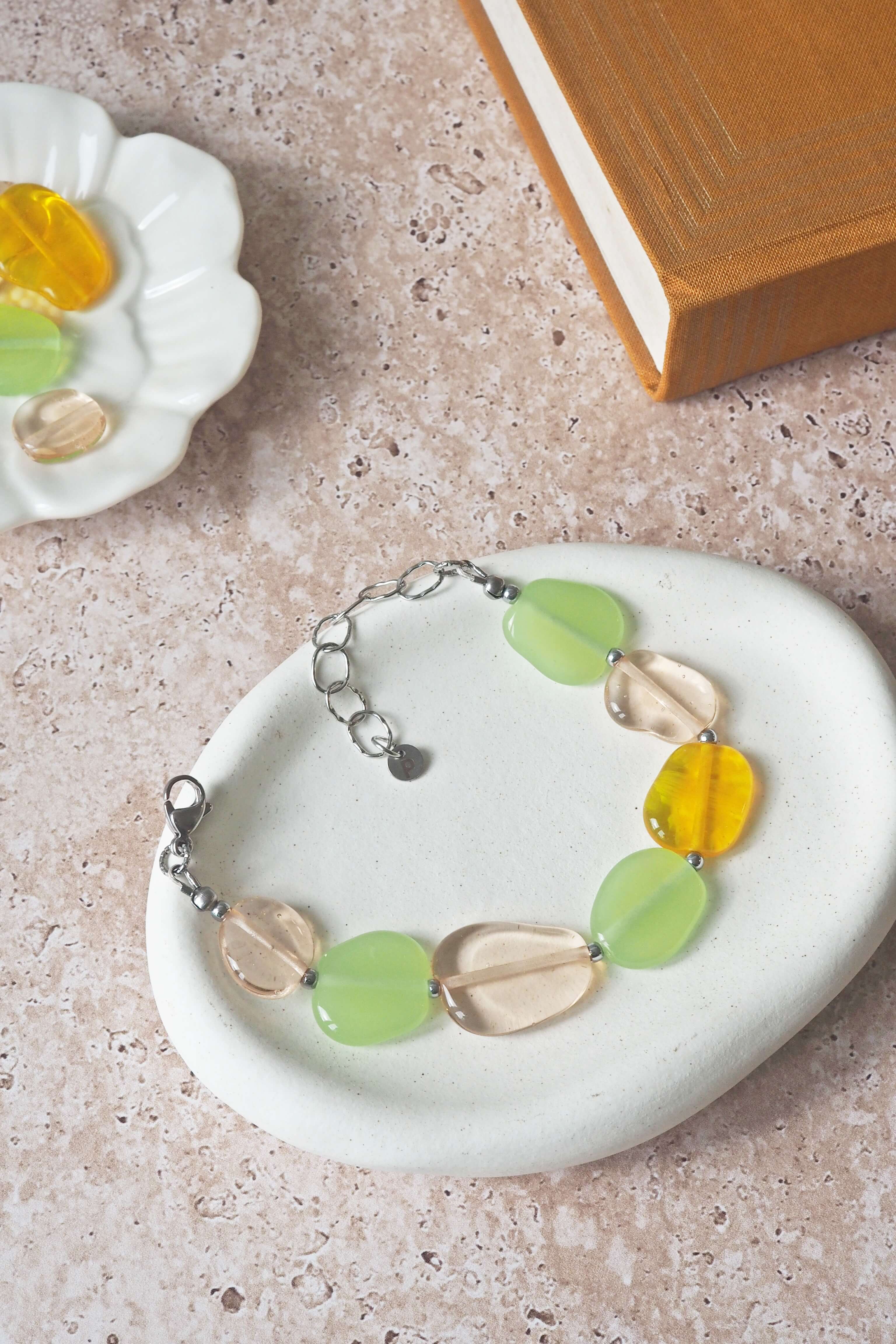 philomène verre galets bijoux verre filé artisanat unique création art bracelet (4)
