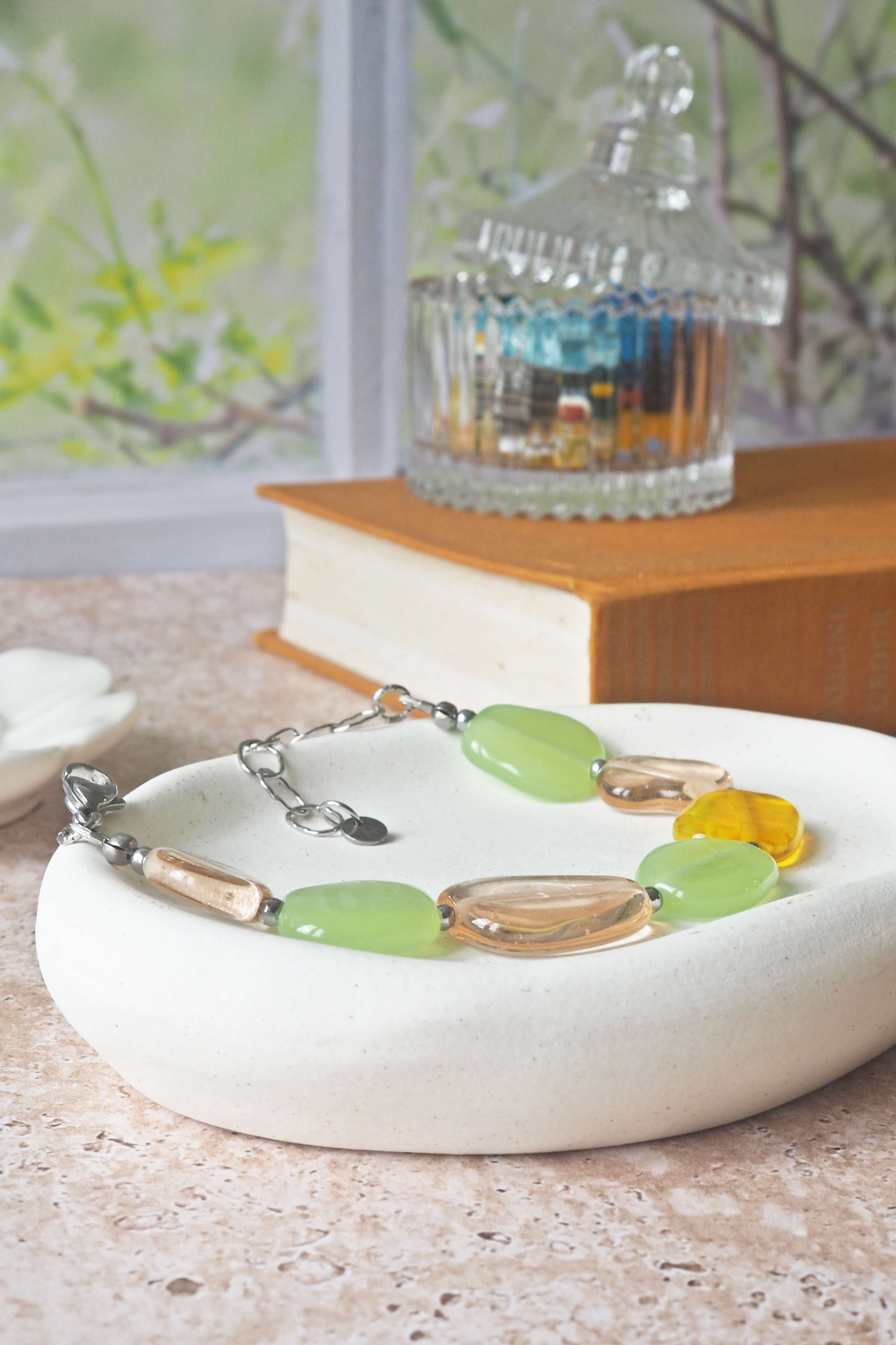 philomène verre galets bijoux verre filé artisanat unique création art bracelet (5)