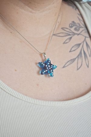 collier philomène verre artisanal création été océan mer bulles murano (115)