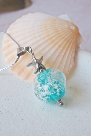 collier philomène verre artisanal création été océan mer bulles murano (7)