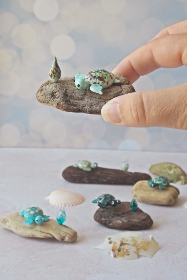 tortue sculpture bois flotté verre filage rochelle philomène création artisanal mer océa groupe