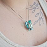 collier philomène verre artisanal création été océan mer bulles murano (93)