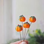 philomène verre murano créatrice artisanal tige bouquet fleurs citrouille automne petit plante (1)