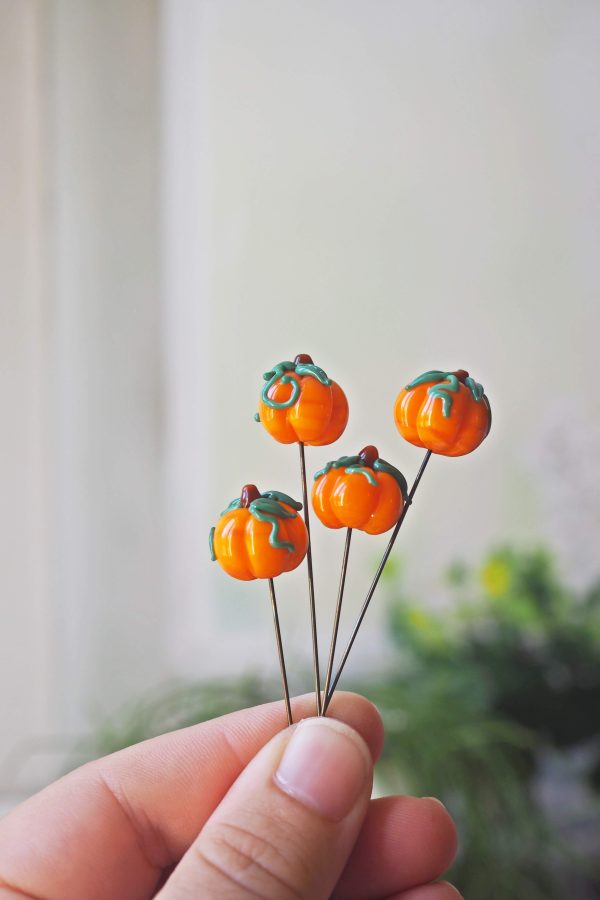 philomène verre murano créatrice artisanal tige bouquet fleurs citrouille automne petit plante (1)