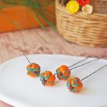 philomène verre murano créatrice artisanal tige bouquet fleurs citrouille automne petit plante (2)