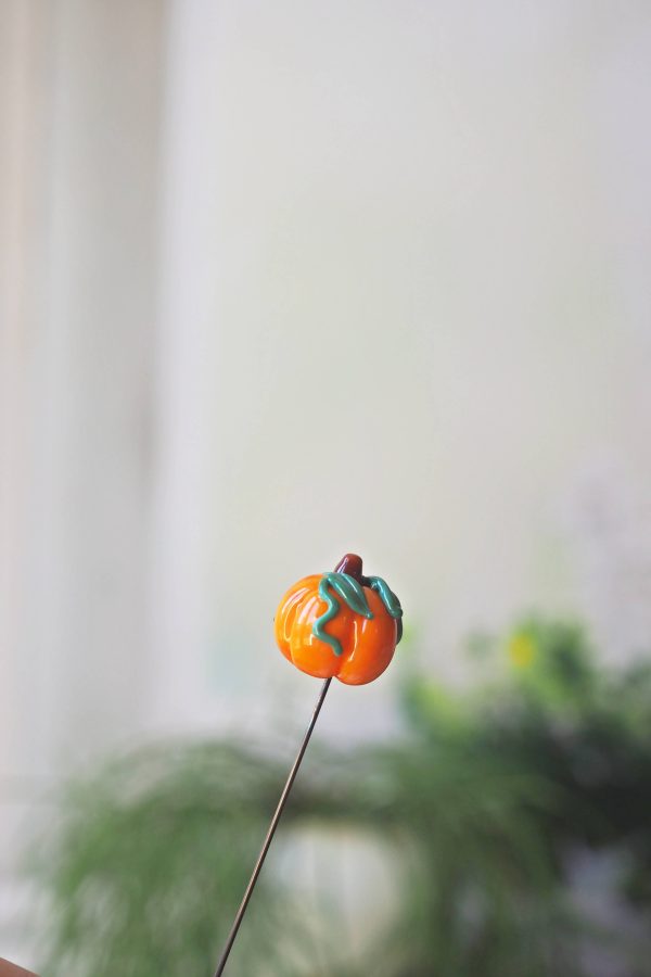 philomène verre murano créatrice artisanal tige bouquet fleurs citrouille automne petit plante (4)